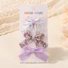 3Pcs/Set Sweet Cute Bows Hair Clip Fresh Printing Flower Checkered Hairgripes Lace for Girls Striped Yarn Barrette Gifts