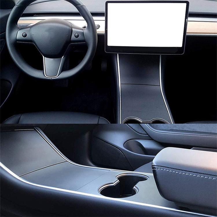 Auto-Mittelkonsolen-Folie Kratzfester PVC-Dekorationsaufkleber für Tesla Model 3 vor 2021
