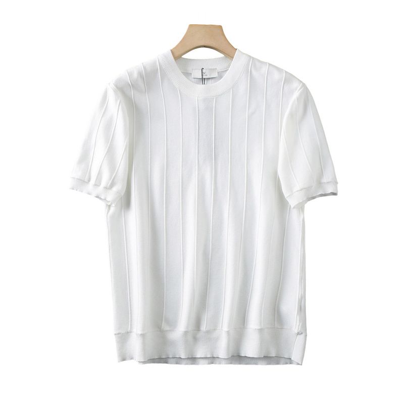 Cabinet Goods Are Not Expensive Offline 389+240G Heavy Men's Summer Thin Cool Feeling Skin-friendly Knitted Short sleeve T-shirt Base