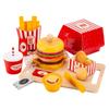 Children'S Early Education Puzzle Wooden Hamburger French Fries Coke Set Combination Simulation Play House Toy