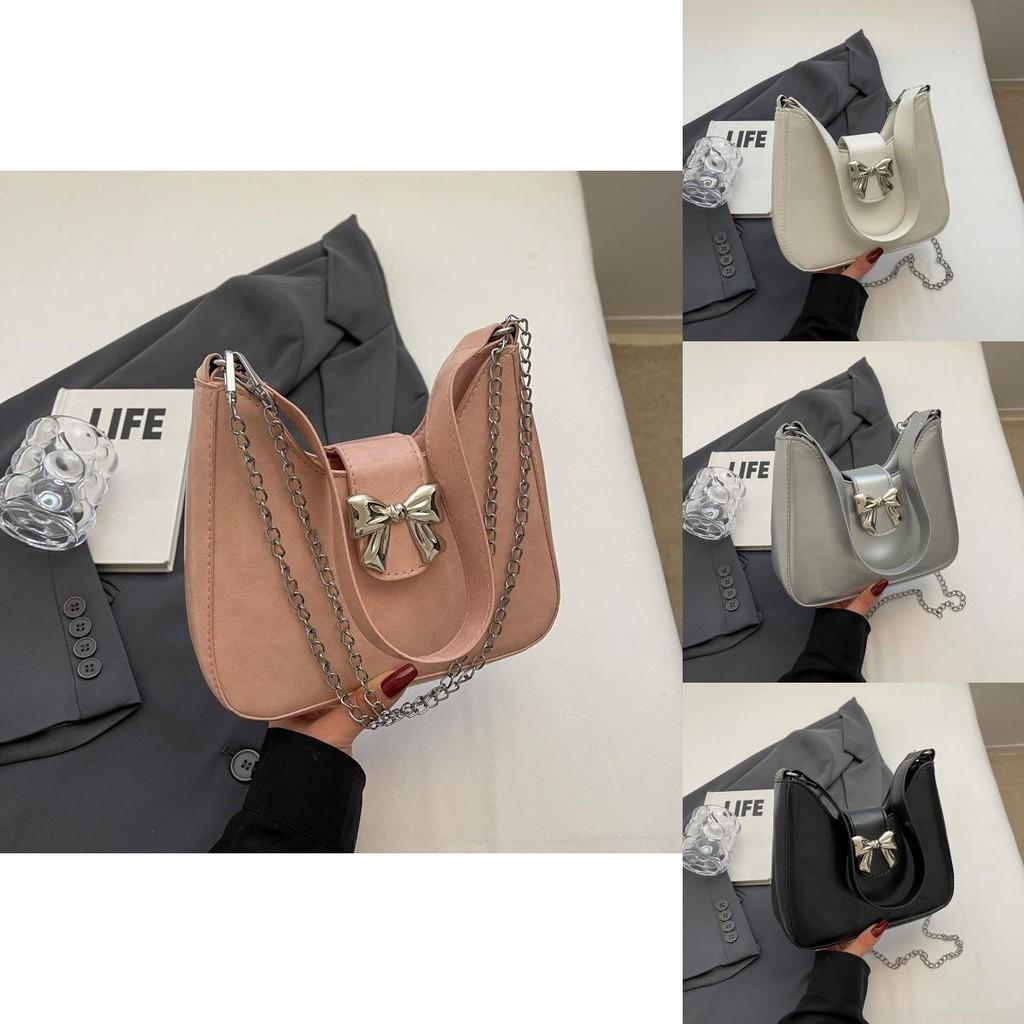 Trendy Fashionable Cute Bow Underarm Bag For Women Spring New Colorful Handbag