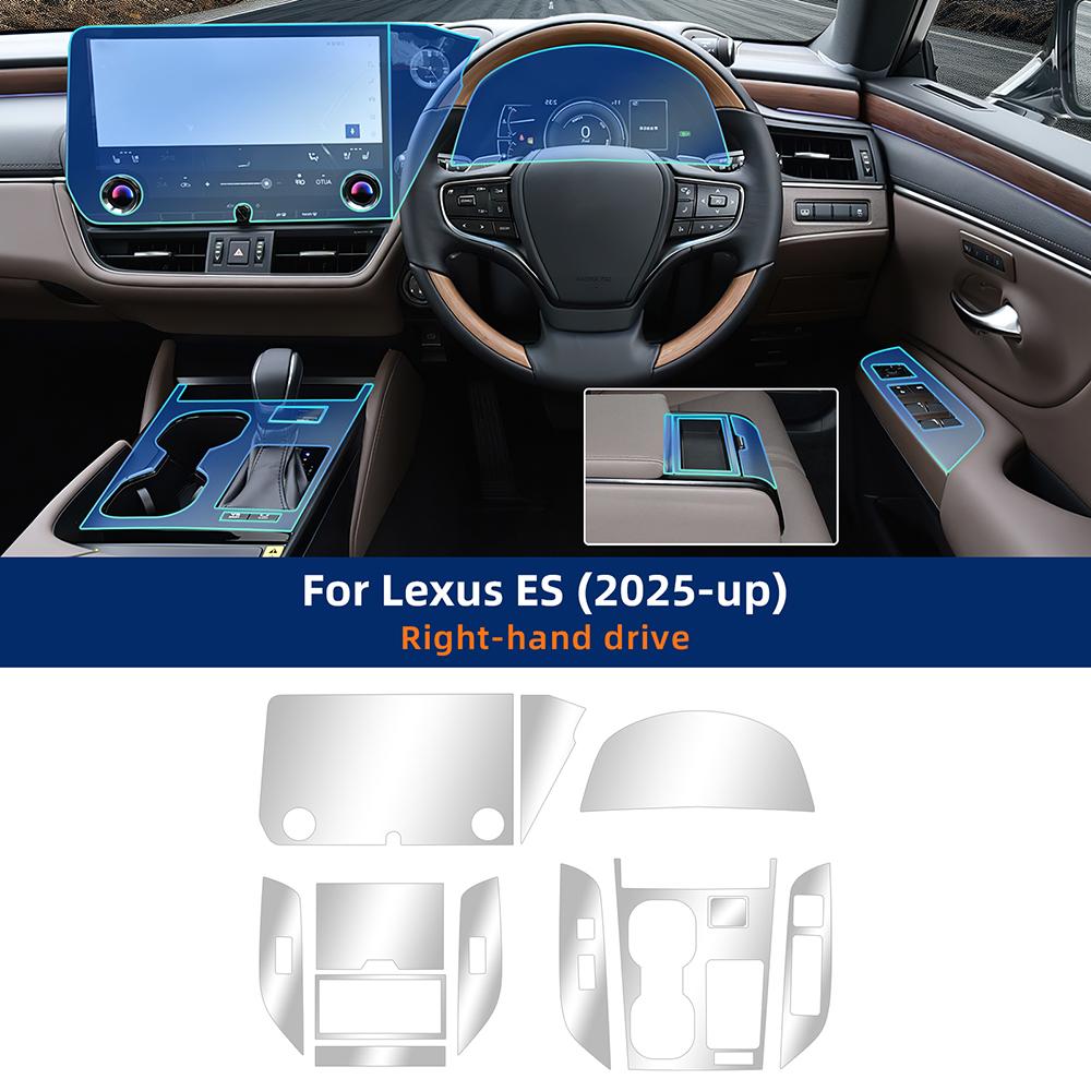 For Lexus ES 300 350h 2025 Gearbox Panel Navigation Screen Automotive Interior TPU Protective Film Cover Anti-Scratch Sticker
