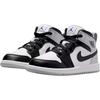 Air Jordan 1 Mid Vorschule 'Barons' (Unisex) Weiße / Hellgraue / Schwarze Kinder-Basketballschuhe DQ8424 101