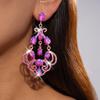 Exaggerated Rhinestone Drop Earrings Exquisite Statement Earrings  Anniversary