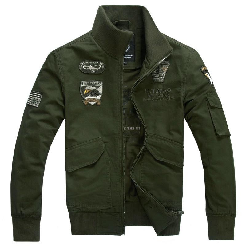 Herrenjacke, lässige, schmale Baseballjacke aus gewaschener Baumwolle