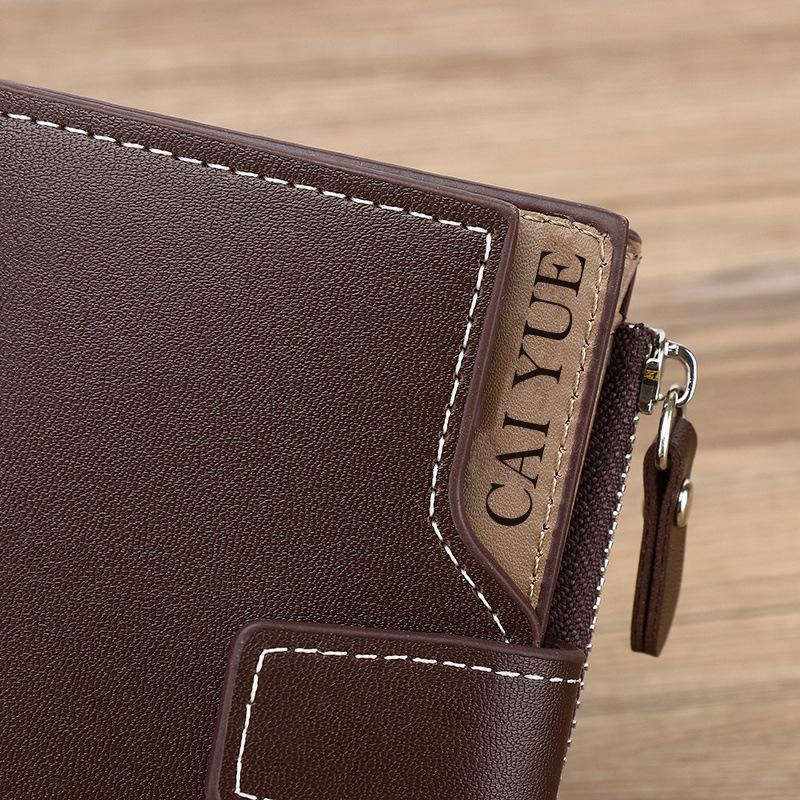 Pu Leather Men Wallets Short Design Card Holder Photo Holder Male Purse Vintage Coin Holder Men Wallets