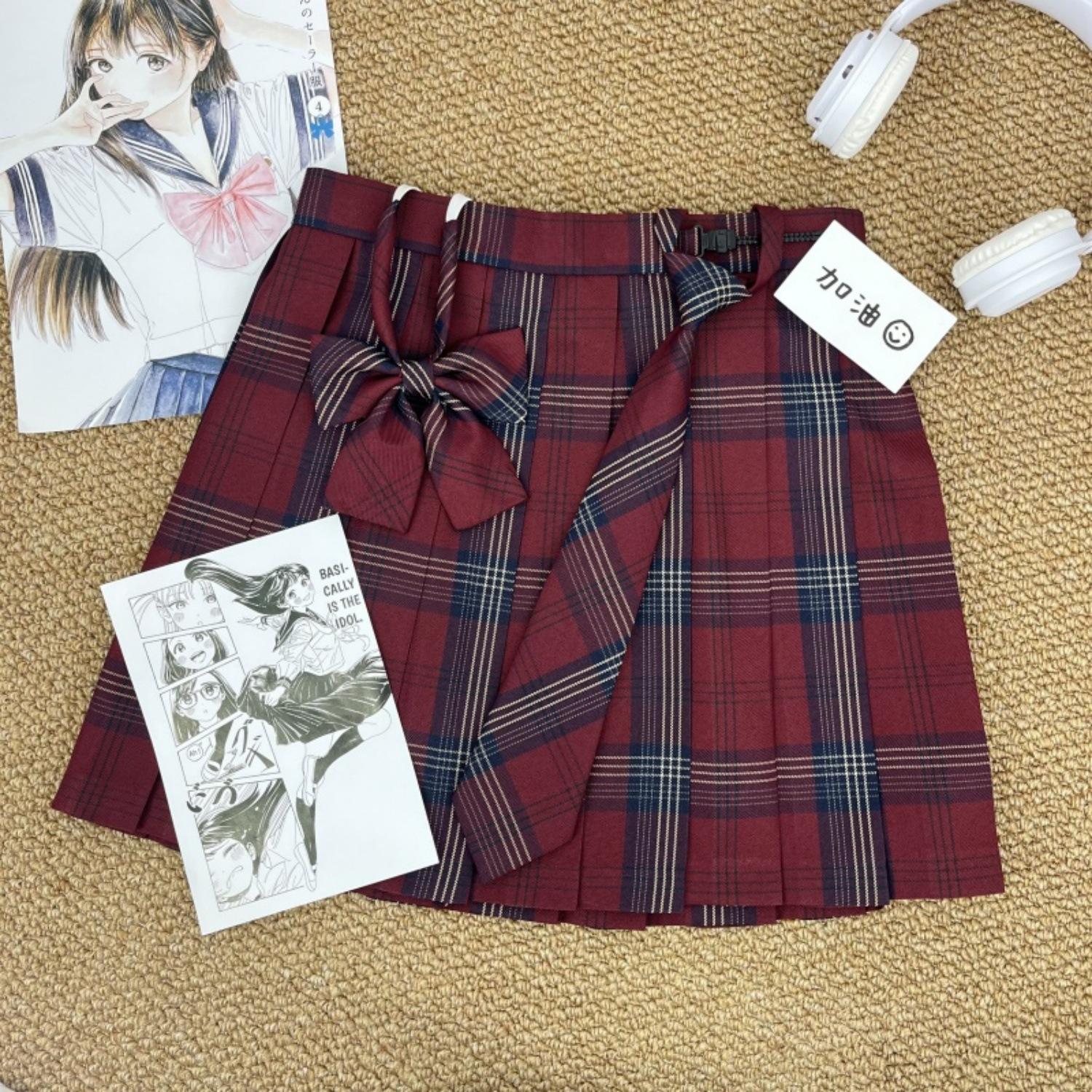 

Аутентичная японская юбка в стиле JK для женщин с высокой талией, А-силуэта, плиссированная, мини- и миди-длины S