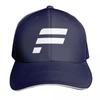Fanatec F White Baseball Cap Contrast Two Tone Brim Snapback Flat Bill Strapback Dad Hat