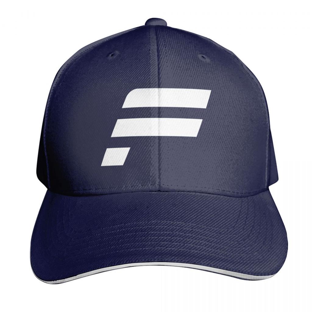 Fanatec F White Baseball Cap Contrast Two Tone Brim Snapback Flat Bill Strapback Dad Hat