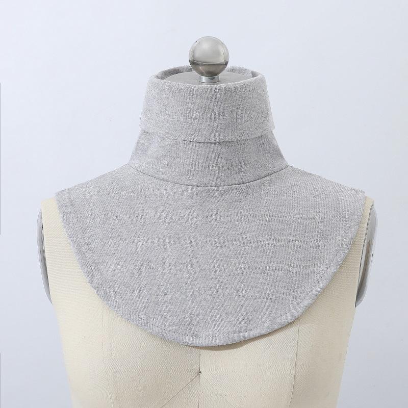 

Вязаный искусственный воротник Высокий воротник Воротник из искусственного меха Аксессуары для одежды Основа для лацкана Воротник-шарф светло-серый