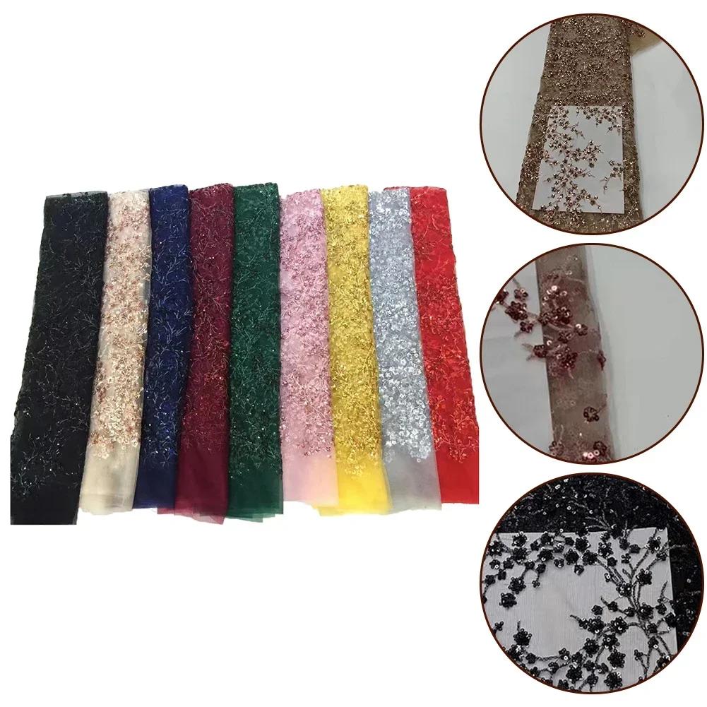 Brandneuer Stoff Netzspitze Stoff 1 Stück 91*125 Kreative Exquisite Stickerei für Nähprojekte Komplizierte Muster