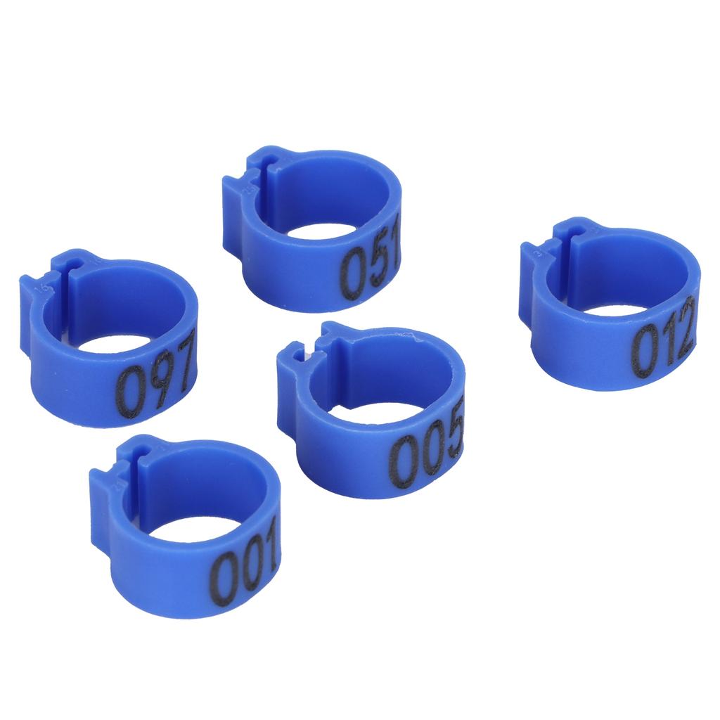 100 Pezzi Anelli per Zampe di Uccelli 10mm 001-100 Numerati Piccioni Clip di Identificazione Fornitura Avicola
