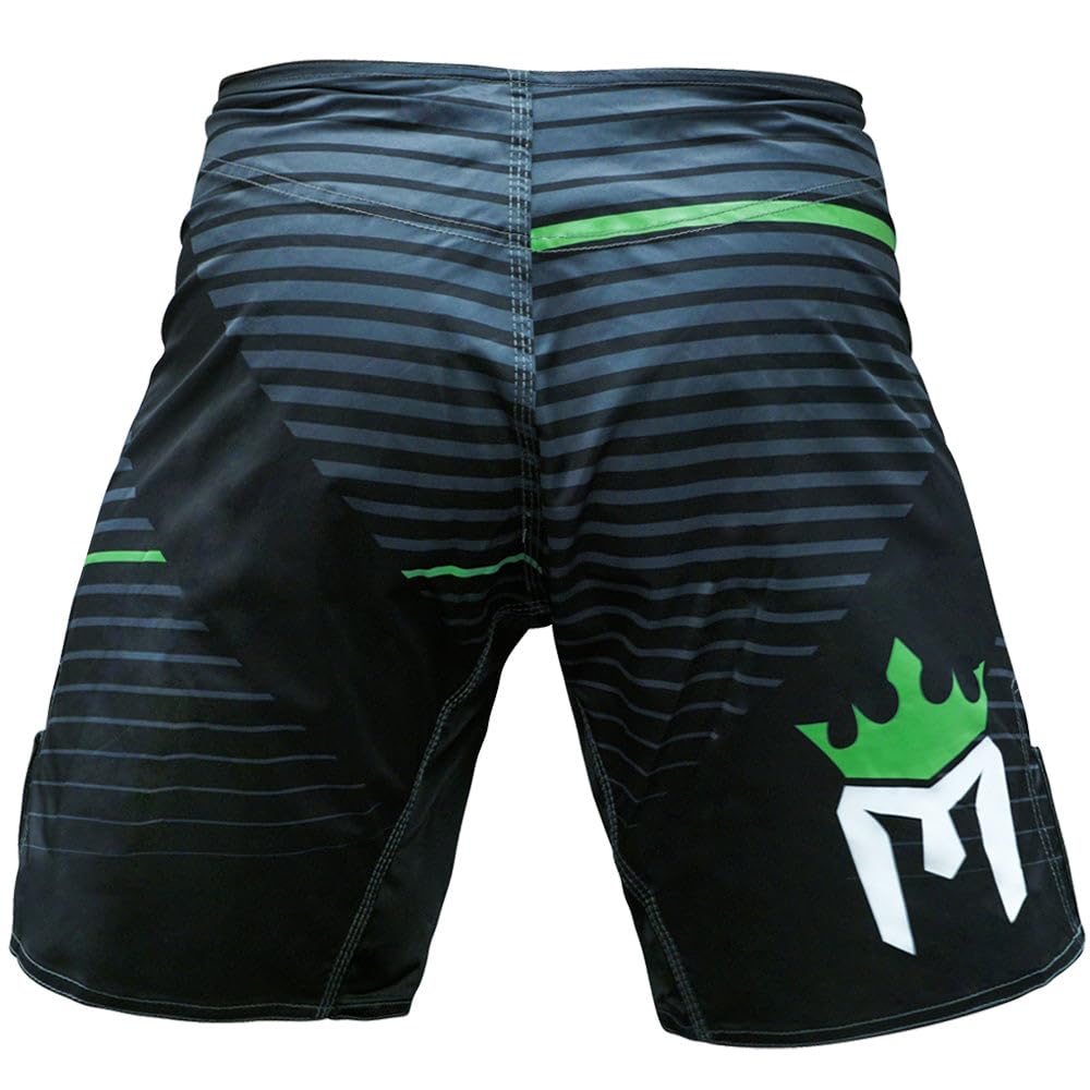 Authentic Meister Elite Flex Fighter Board Shorts Livewire Green XXX Large Perfect for Weight and Gym Workouts - - - (40-41) - MMA, Boxing, Loss,