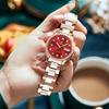 OLEVS Women's Watch Popular Mechanical Arm Watch Women's Stylish Date Cute Bracelet Present Ceramic Red
