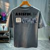 Round Neck Trendy Tops, Fashionable and Versatile Men's T-shirts, Loose Printed Short Sleeves for Couples Cotton