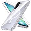 Case + 2 Tempered Glasses for Samsung Galaxy A27 5G, Shockproof Transparent with Magnetic Ring