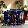 Custom Name Personalized Atletico Madrid Print Blanket, Home Decor, Bedroom, Sofa, Camping, Couch, Gifts for Birthday Christmas