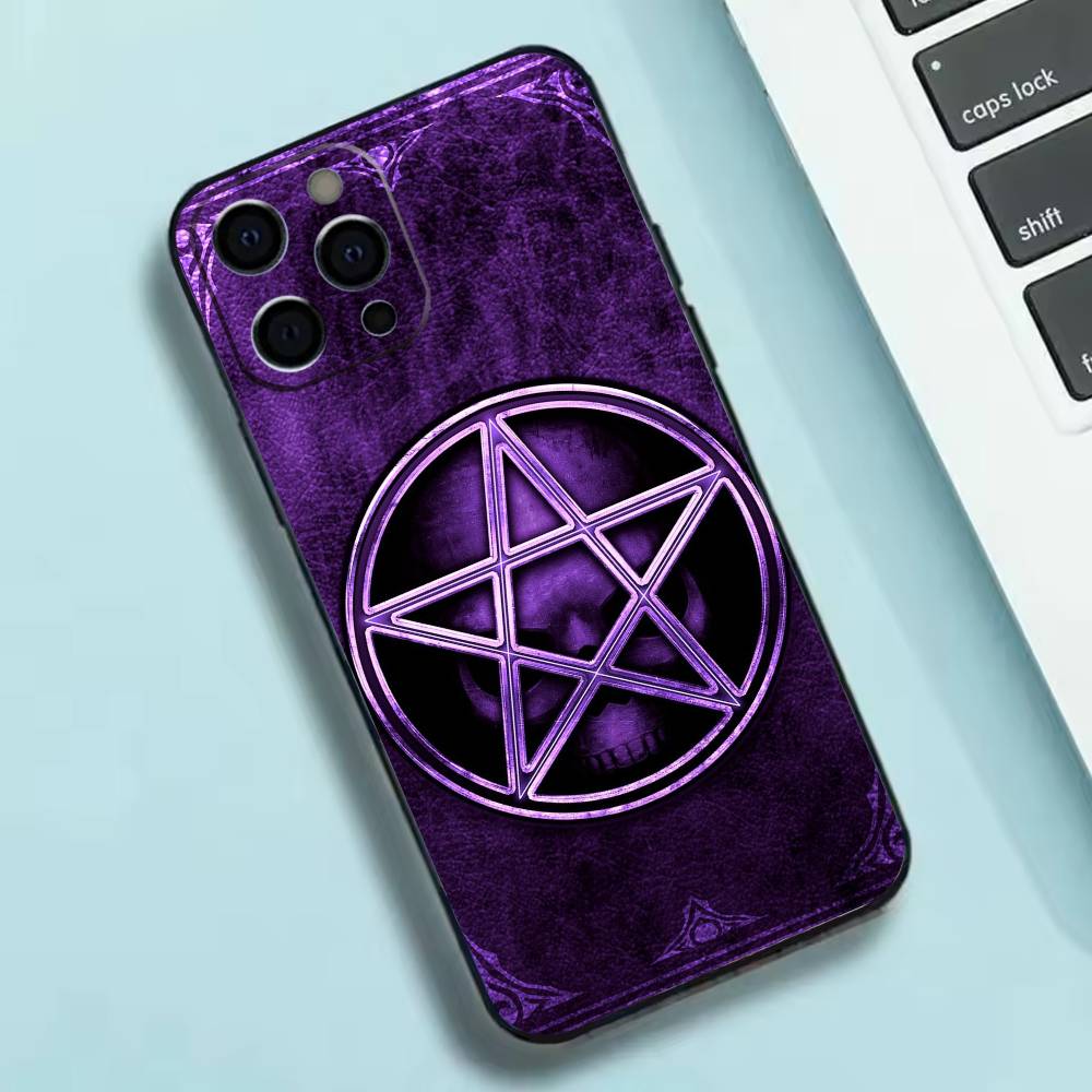 Gothic Satanic Pentagram Phone Case Silicone Soft For IPhone 17 16 15 14 13 12 11 X XR Plus Pro Max Plus