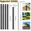 Set of 2 Tent Poles Adjustable Tarp Poles Steel Rods for Tarp Canopy Hiking Camping Replacement with Pegs & Reflective Ropes