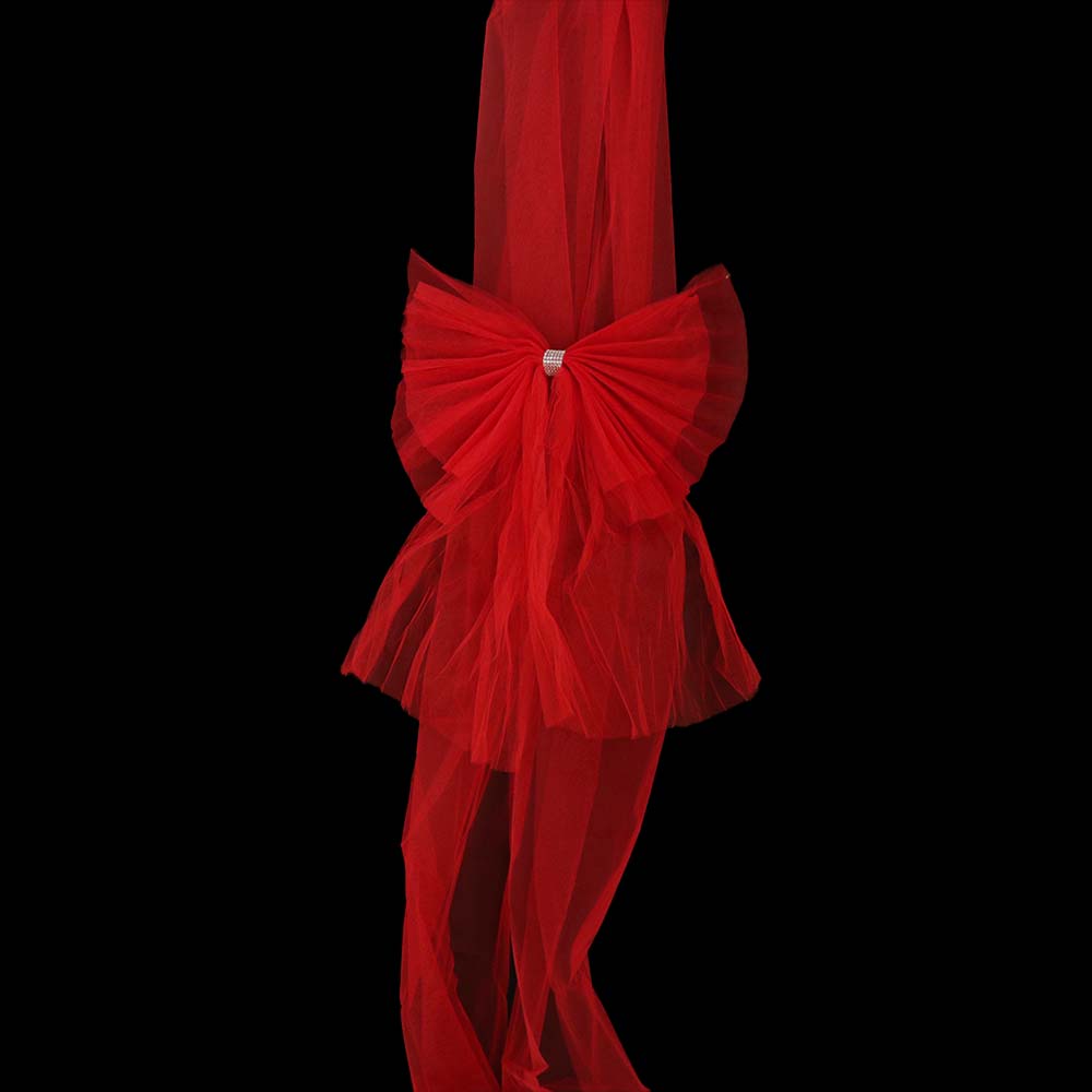 Red Christmas Front Door Bow Large Size Christmas Home Decoration Cabinet Bow Fireplace