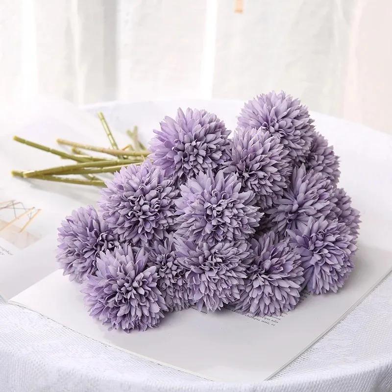 5Pcs Artificial Hydrangea Flower Bouquet Living Home Room Decoration DIY Vase Flower Fake Plants Party Table Wedding Decor