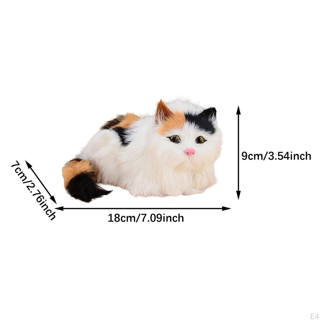 Cat Plush Toy Stuffed Animal Decorative Collectible Home Decoration Doll Kitty