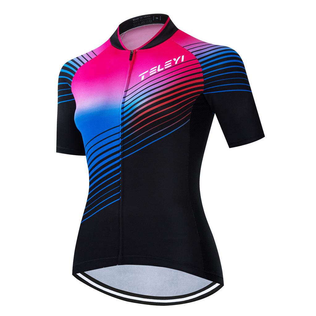 Cycling Jersey Sets Women MTB Bike Jersey Bib Shorts Suits Anti-UV Bicycle Shirts Mountain Road Top Bottom Girls Female Red