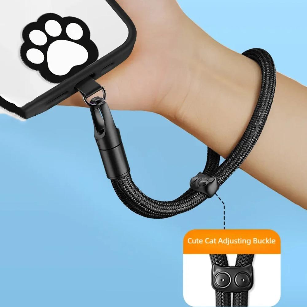 Adjustable Cat Paw Phone Strap Detachable Phone Wrist Strap Mobile Phone Lanyard Lanyard Patch