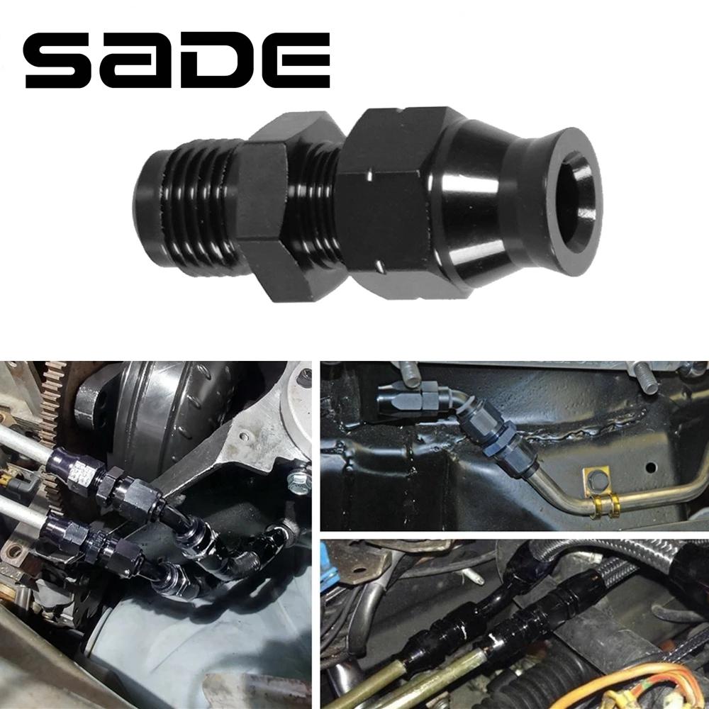 6AN Male Flare To 5/16" Fuel Hardline Tube Fitting Adapter 6AN Male Flare To 3/8" Straight Connector Aluminum Alloy Anodized
