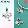 Charms Copperplated Christmas Reindeer Heart-Shaped Pendants Fit Charms Original Bracelet Beads Women Jewellery Making