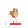 Cartoon Design, Cute Animal, Solid Wood Hook, No Punching, Wooden Adhesive Hook, Beech Wood, Clothes Hook At The Entrance of The Door, Cabinet Handle