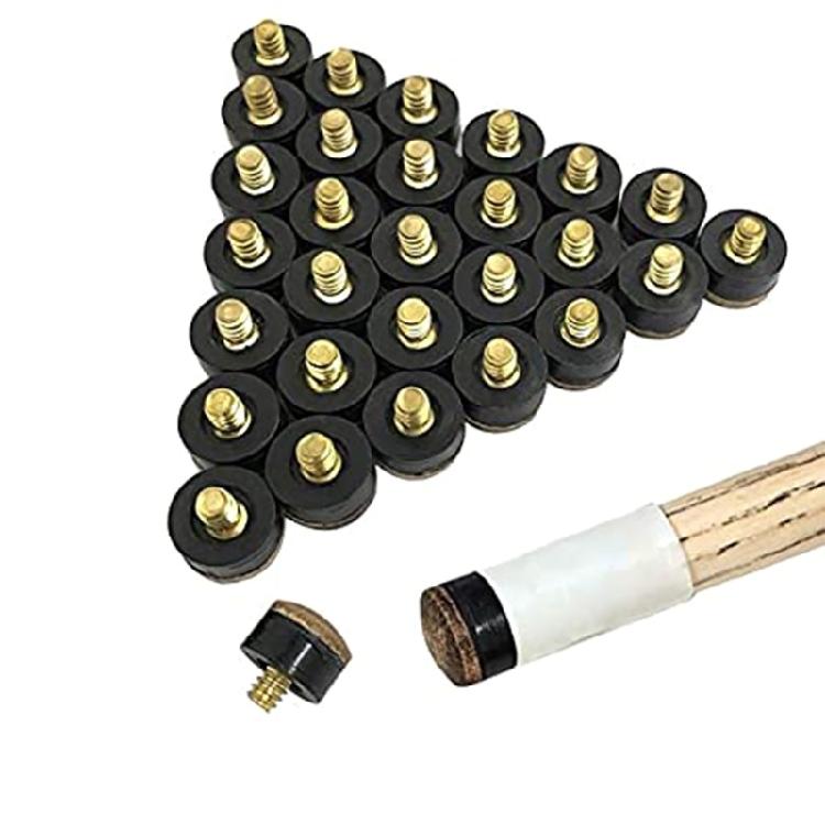 10 Stück Billard Einschraubbare Queue-Spitze Schaft Reparaturwerkzeug Hartleder Pool Queue Spitze