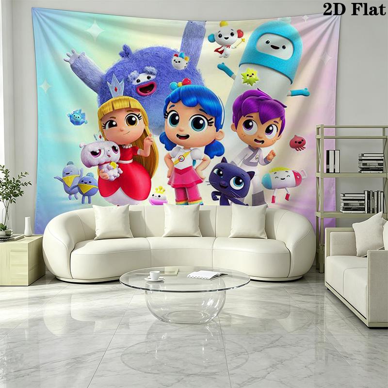 True and the Rainbow Kingdom Wall Tapestry Aesthetic Wall Hanging Printed Fabric Blanket Decorative Tapestries for Bedroom Living Room Home Decor