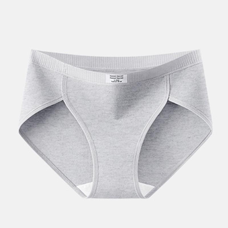 Autumn Mid-Waist Cotton High-Cut Panties for Girls