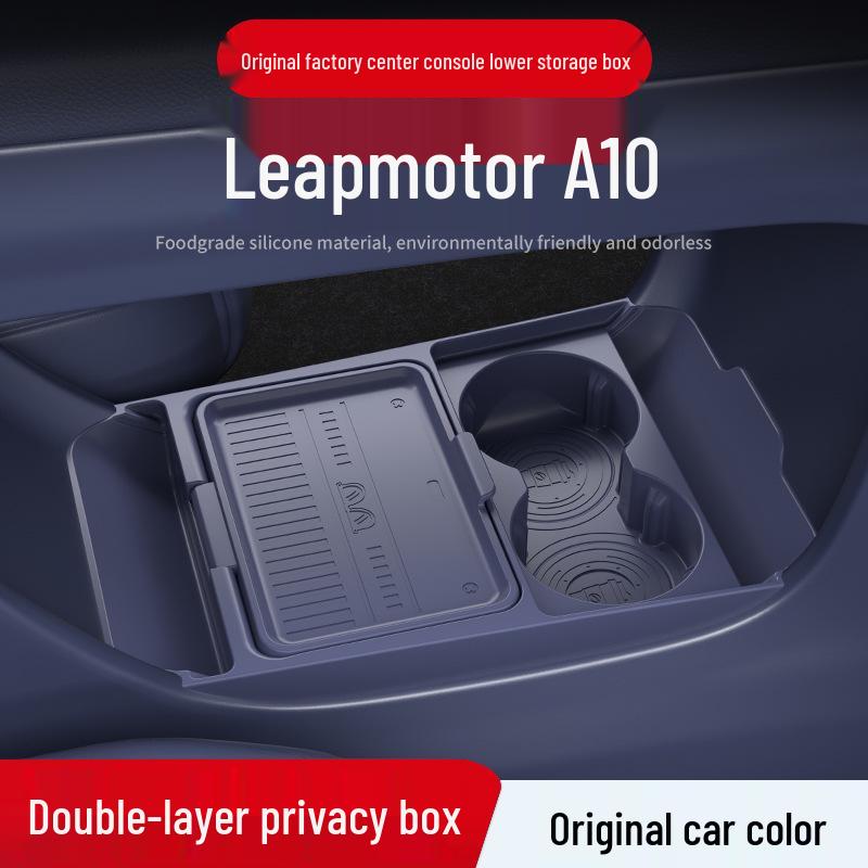 Leapmotor A10 Center Console Storage Box - Fits 26 Models, Multi-functional Glasses and Accessories Organizer