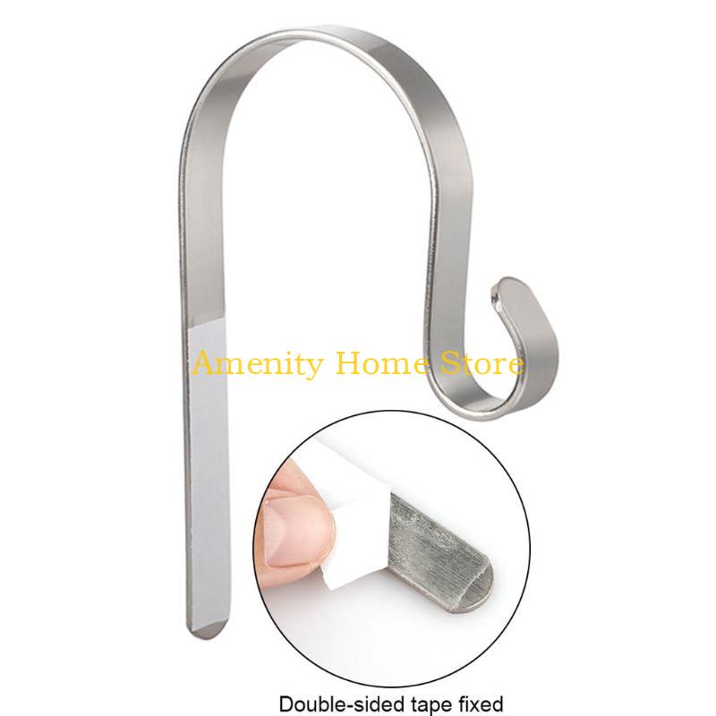 F26C Metal Christmas Stocking Holder Hooks Fireplace Hanger Fireplace Hook with Non-Skid Design, Bronze/Gold/Silver Optional