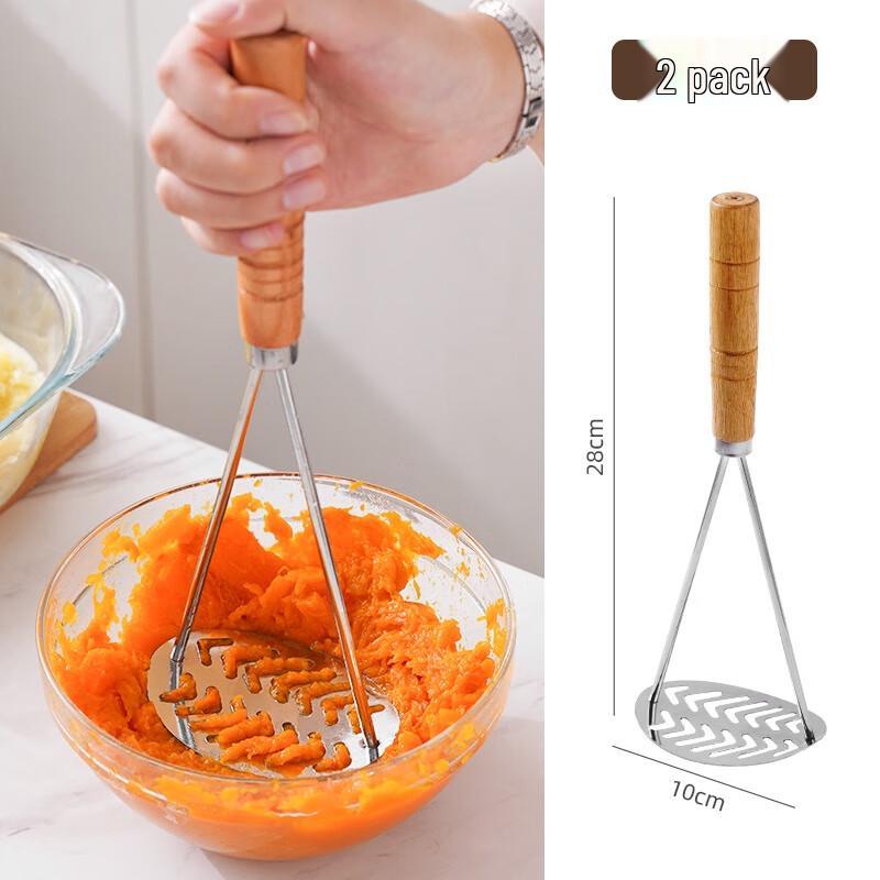 Manual Stainless Steel Potato Masher (2-Pack)