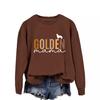 GOLDEN Mama European & American Women's Long-Sleeve T-shirt Pullover Sweatshirt for Spring & Autumn