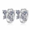 925 Silver Butterfly Stud Earrings for Women Wedding Engagement Luxury Zircon Jewelry Gift