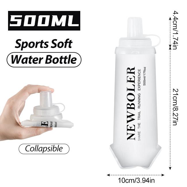 NEWBOLER Sports Water Bottles BPA-Free Collapsible Soft Flask Running Camping Hiking Hydro Flask Soft Water Bottle for Hydration 1