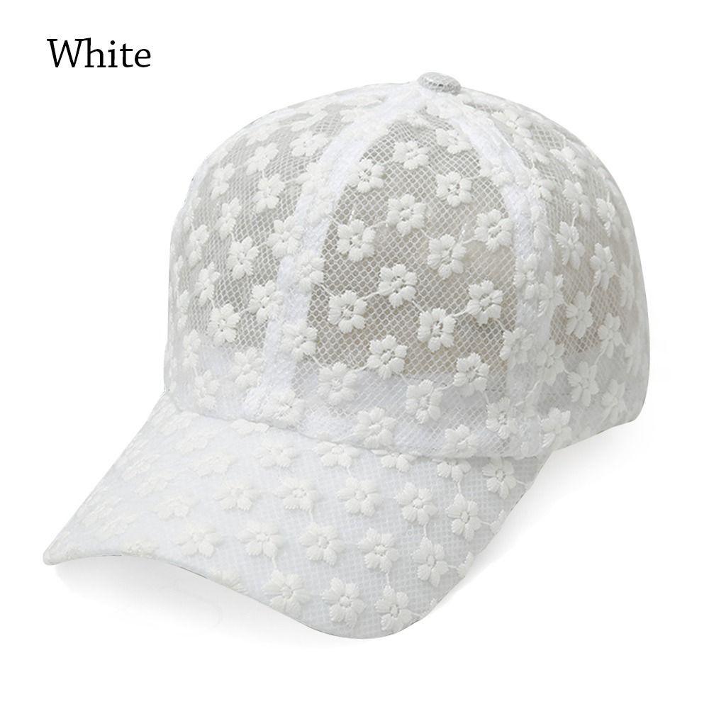 

Зовнішня мереживна квітка, дихаюча сонцезахисна кепка, бейсболка, пустотіла білий