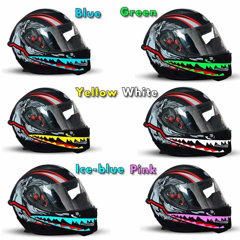 Cápastílusú Motorkerékpár Sisak Fénycsík LED Éjszakai Jelzőfény Csík Világító Rudak