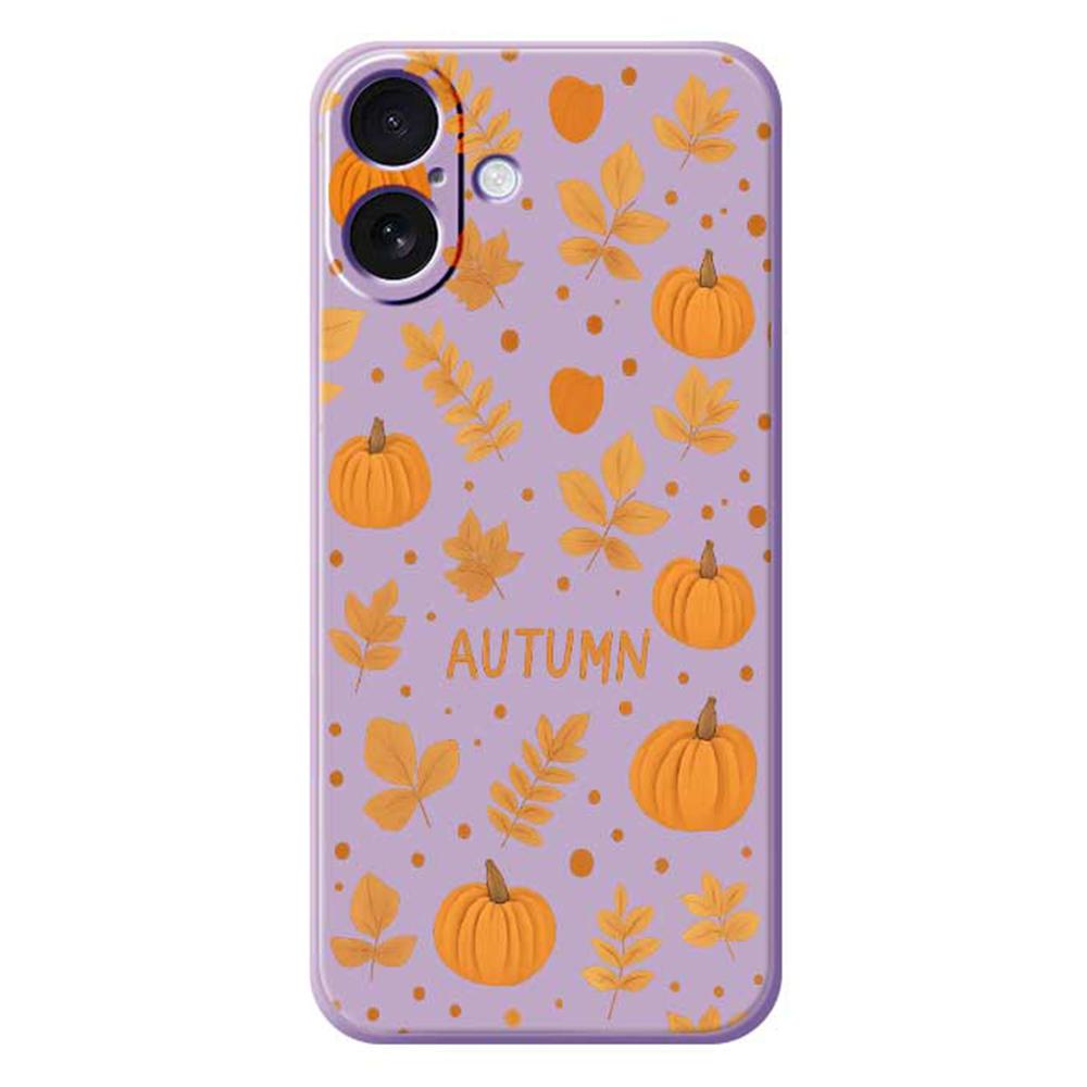 For iPhone 17 Case Autumn Theme Pattern Printing Straight Edge TPU Phone Back Cover