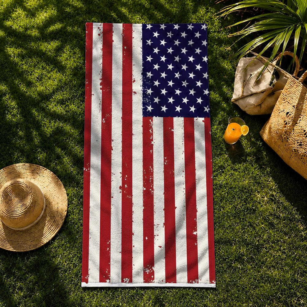 Pattern USA America Flag Towel Towel beach towel, quick drying absorbent bath towel for Swim,Gym,Camping,Outdoor hot
