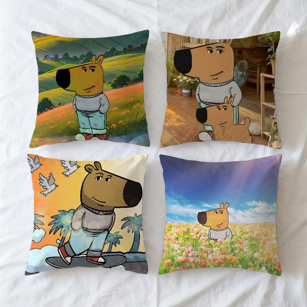 Guy Chill Cushion Cover Internet Soft Case For Meme Sofa Living Room Home Comfortable Office Decor Protective Pillow Covers