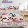Sheep and Puppies Pattern Bedding Quilt Set Quilt Cover Pillowcase Home Decoration Birthday Gift (1 * Duvet Cover + 2 * Pillowcase, Without Core)