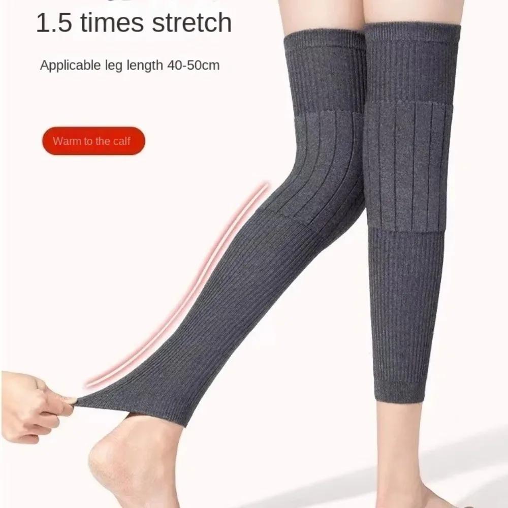 1 Paio Ginocchiera Spessa Calda Lana Protezione Gamba Cashmere Protezione Ginocchio Antivento Antifreddo Scaldagambe Donna Uomo Rotula Manicotti Gamba