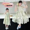 Girls' summer dress 2026 new children's dress, sweet and beautiful, sleeveless floral princess dress for adults in summer