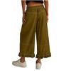 Women's Washed Denim Wide Leg Loose Nine Quarter Lace Jeans
