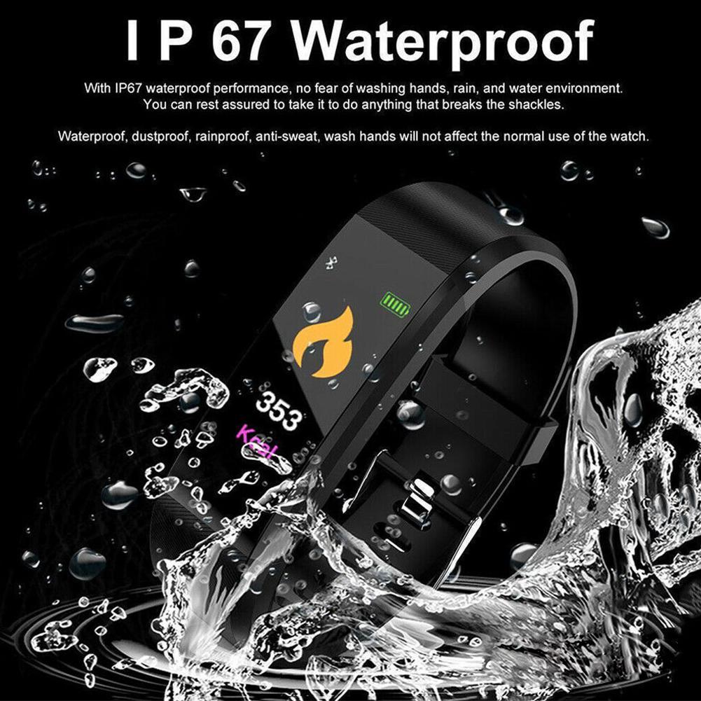 Id115Plus Fitness Watch For Men Women Smart Watch  Heart Rate Monitor Step Counting Calorie Burning Call Reminder
